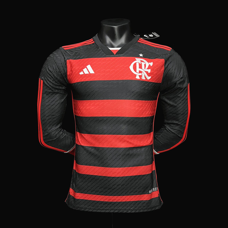 Camisa Flamengo Home Adidas 24/25 - Manga Comprida - Versão Jogador