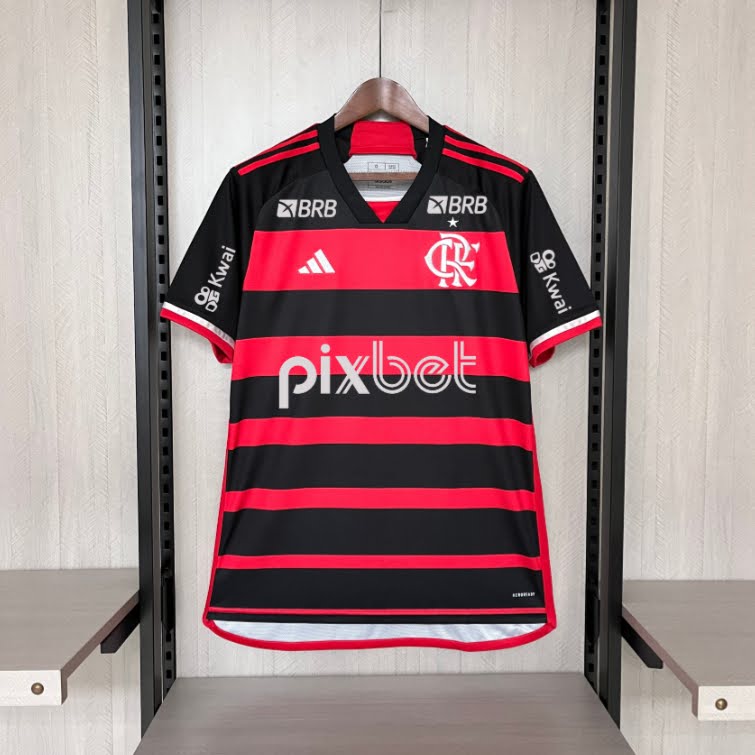 Camisa Flamengo Home Adidas 24/25 - Versão Torcedor + Patrocinadores