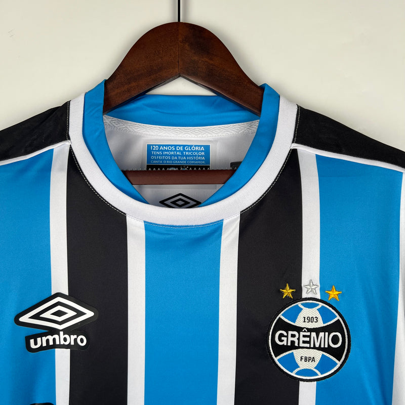 Camisa Grêmio Home Manga Comprida - Umbro 24/25 - Versão Torcedor - Lançamento