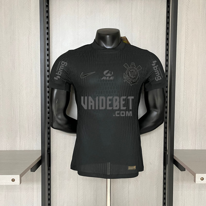 Camisa Corinthians Away Black Nike 24/25 - Versão Jogador Masculina + Patrocínio