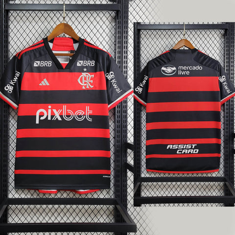 Camisa Flamengo Home Adidas 24/25 - Versão Torcedor + Patrocinadores