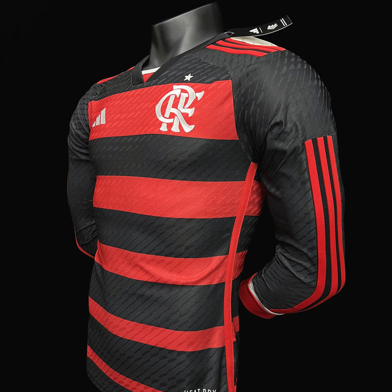 Camisa Flamengo Home Adidas 24/25 - Manga Comprida - Versão Jogador