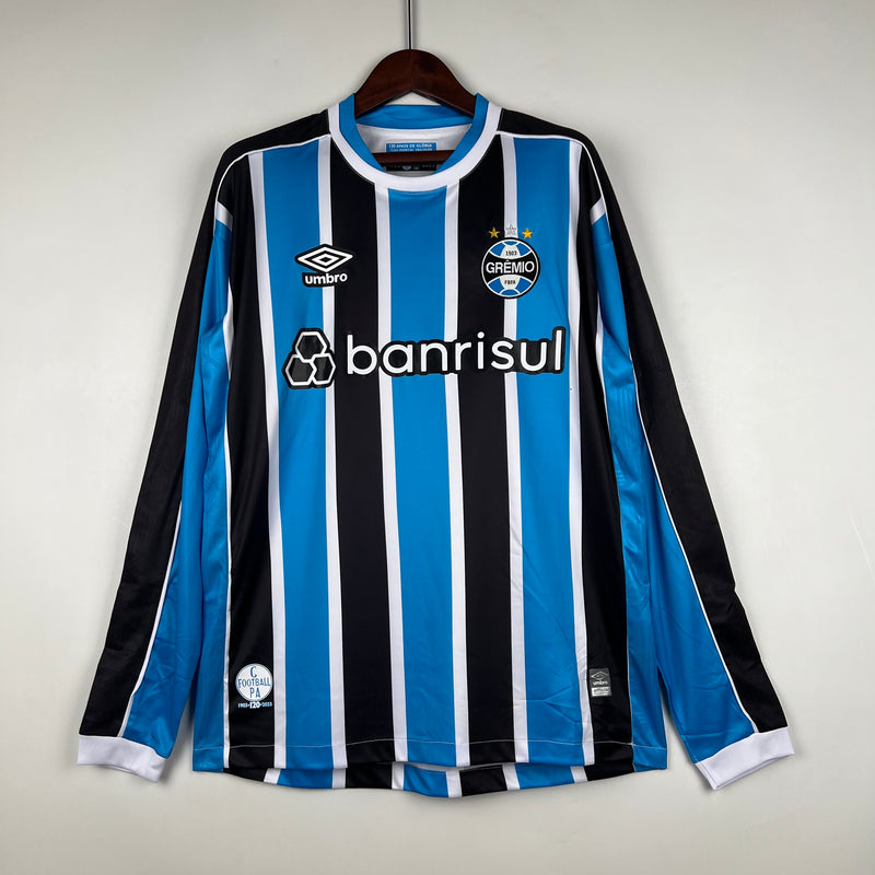 Camisa Grêmio Home Manga Comprida - Umbro 24/25 - Versão Torcedor - Lançamento