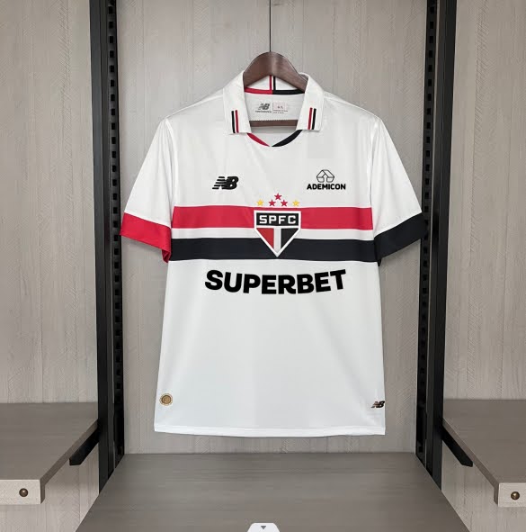 Camisa São Paulo Home New Balance 24/25 - Versão Torcedor + Patrocínio